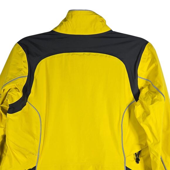 REI Novara Jacket Mens Small Yellow Black Cycling Wind Rain Reflective Bike Ride - Picture 9 of 12